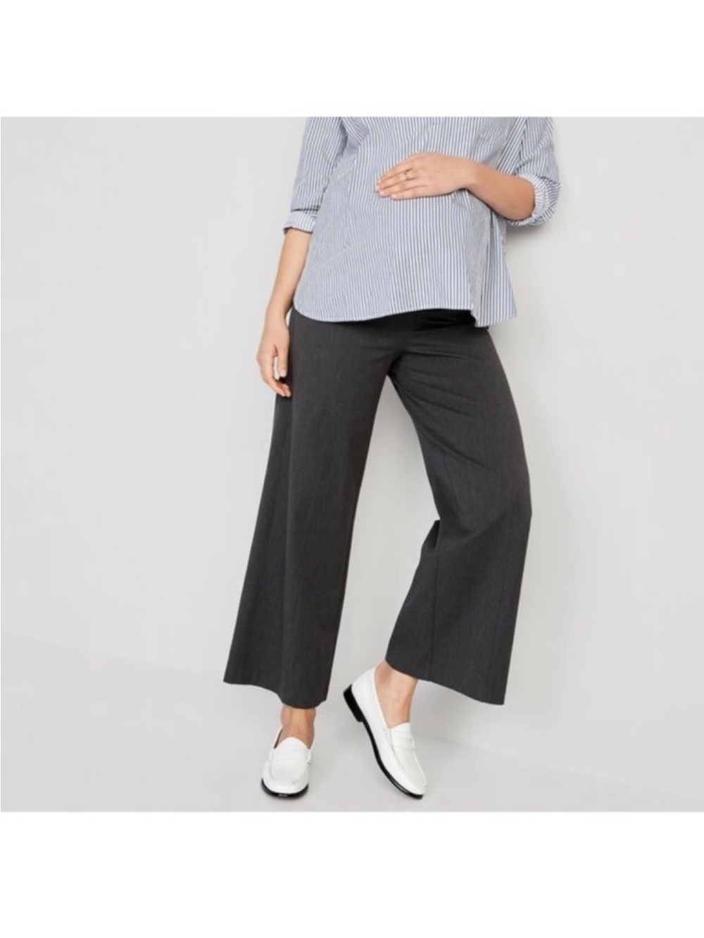 NWT Old Navy Maternity Full Panel Pixie Wide Leg Pant Sz M